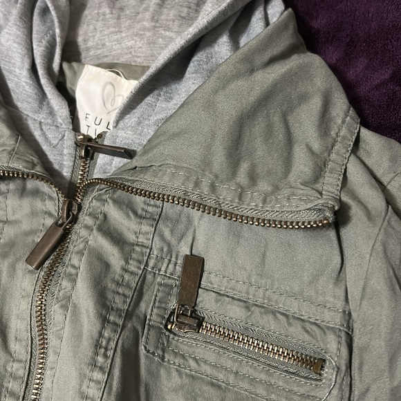 Full Tilt Army Green Aviator Jacket - Picture 10 of 16